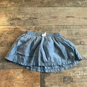 Polo Toddler Light Denim Skirt